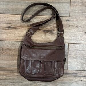 FOSSIL Vintage Chocolate Brown Medium-sized Crossbody Messenger Bag